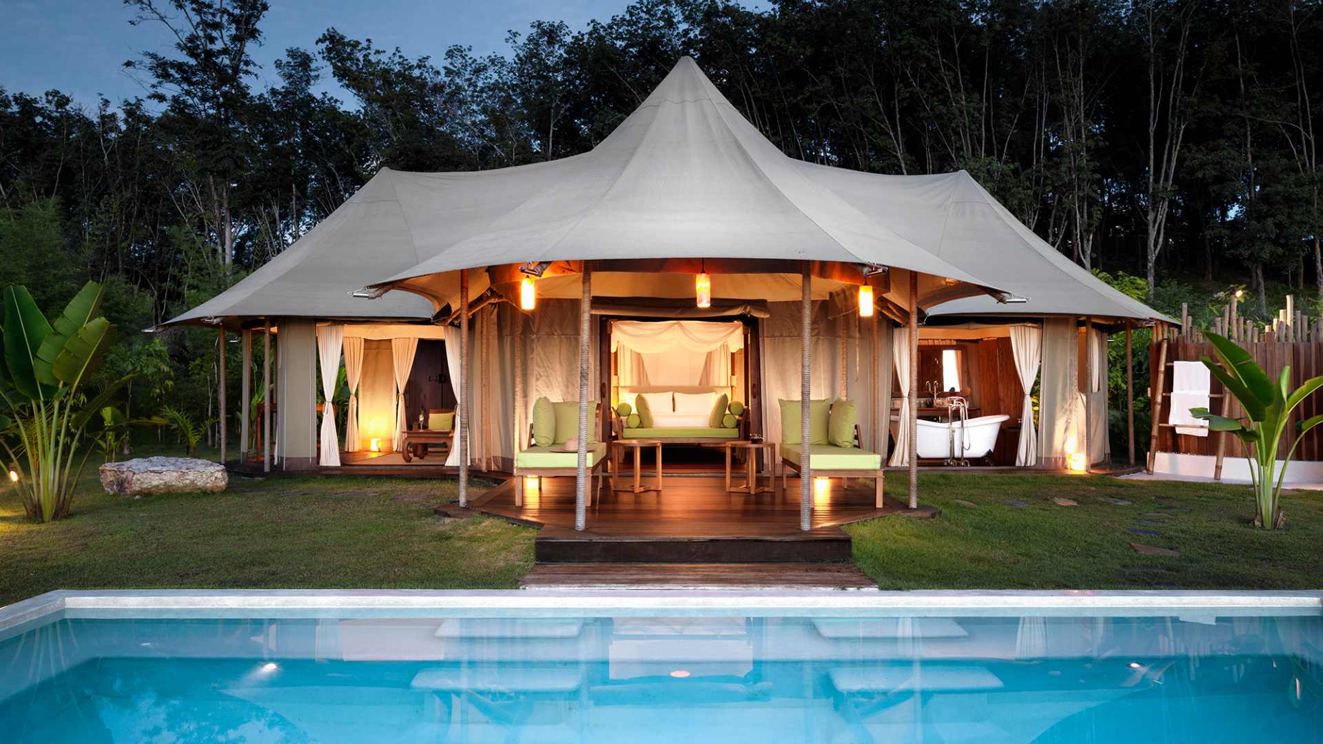 Thailand, Koh Yao Noi, 9 Hornbills Tented Camp, Telt Villa
