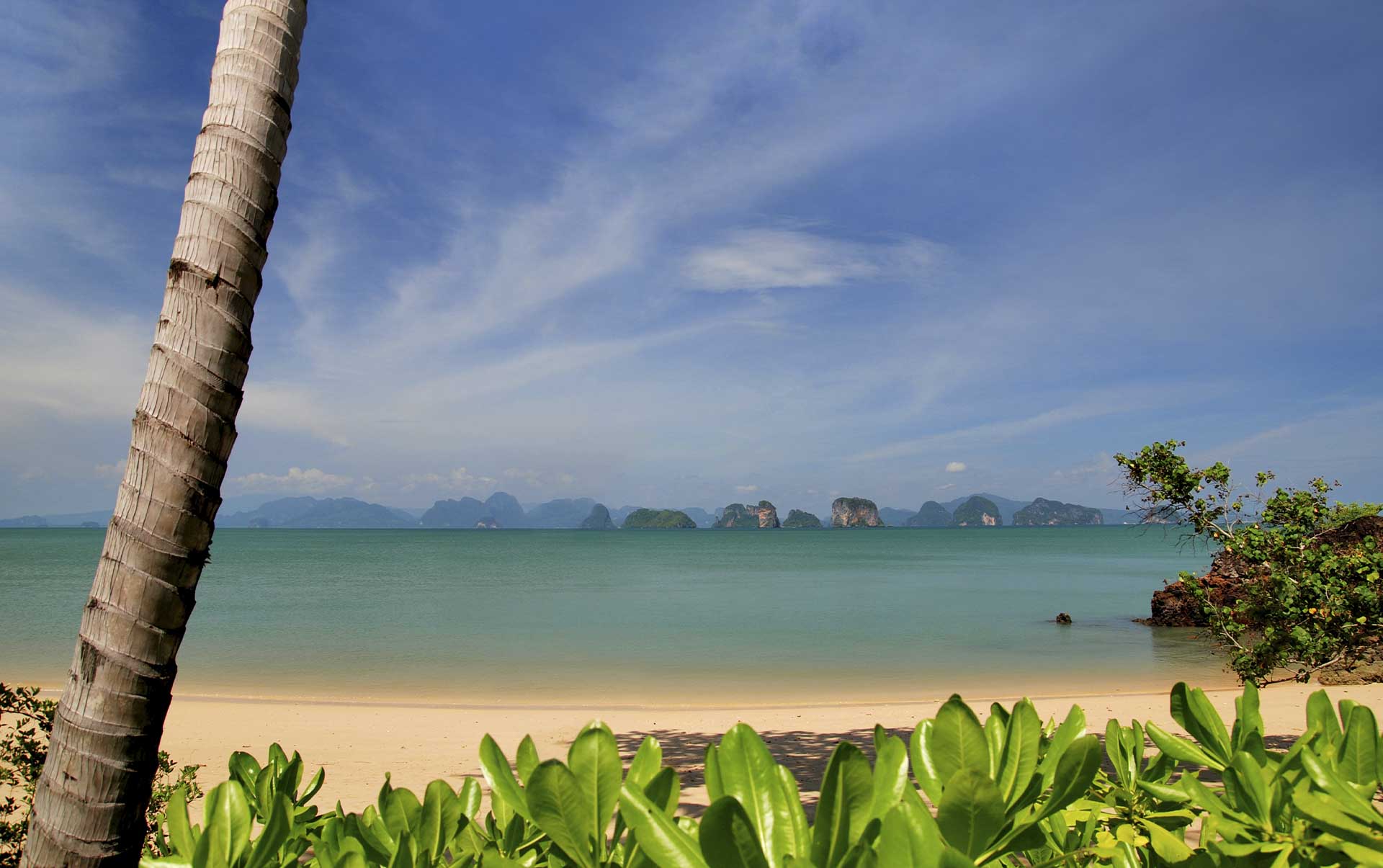 Thailand, Koh Yao Noi, Six Senses Yao Noi, Strand Udsigt