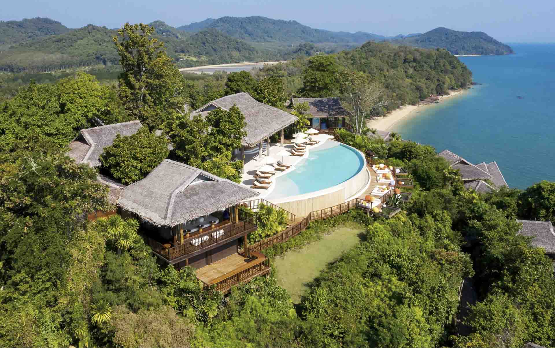 Thailand, Koh Yao Noi, Six Senses Yao Noi, Pool Udsigt