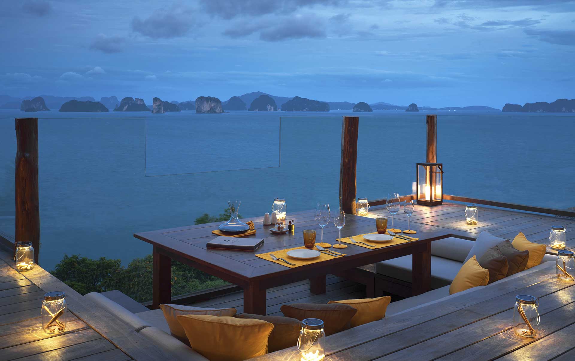 Thailand, Koh Yao Noi, Six Senses Yao Noi, Romantisk Middag