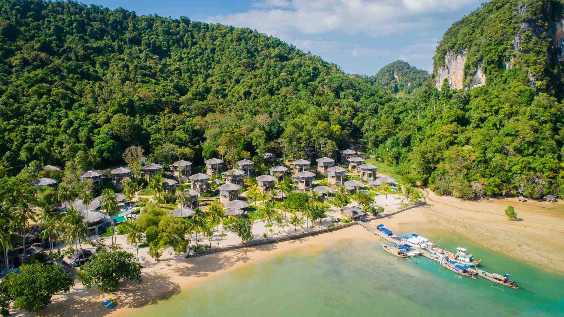 Thailand, Koh Yao Noi, Treehouse Villas, Udsigt Ovenfra
