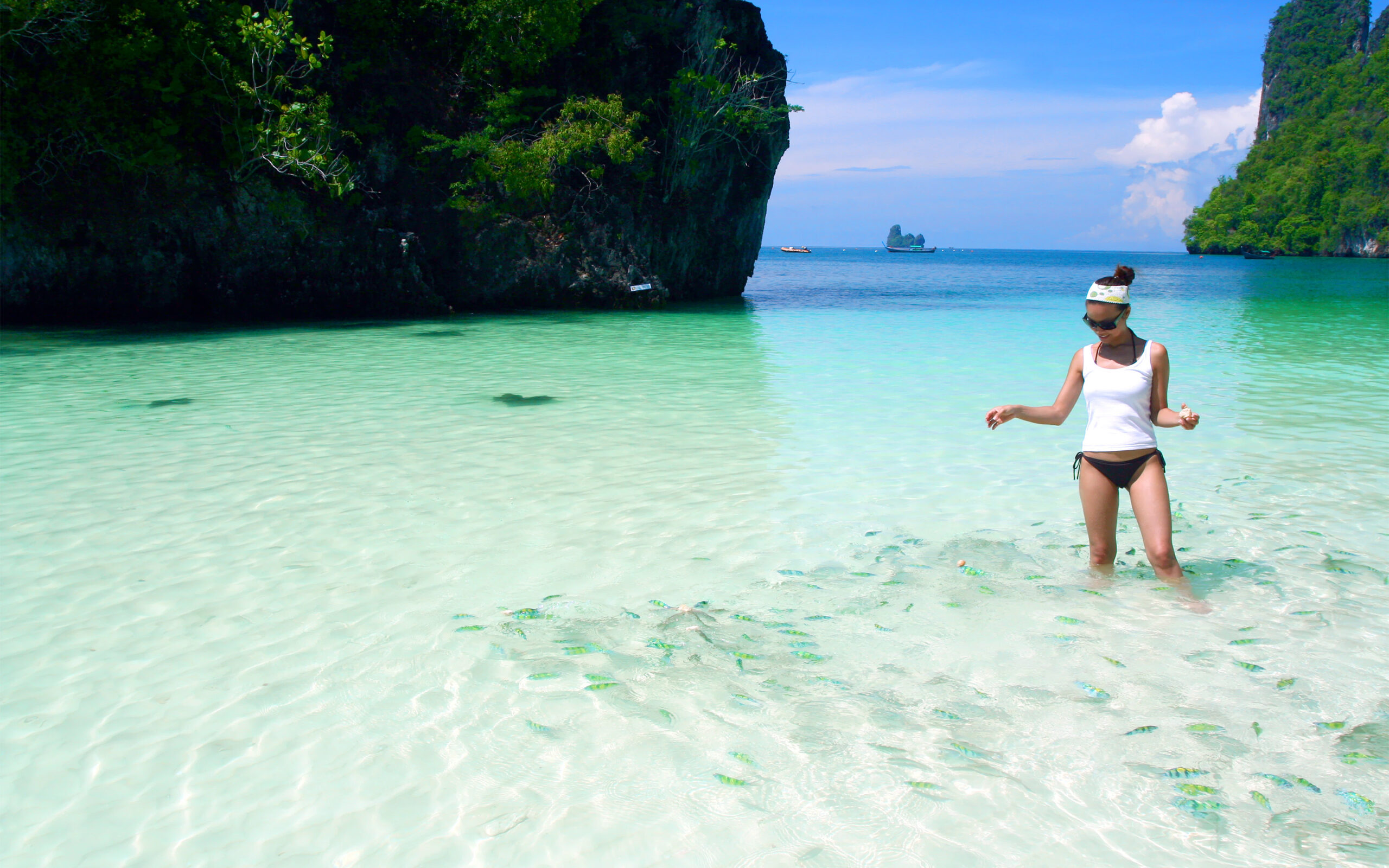 lavt vand ved strand krabi thailand