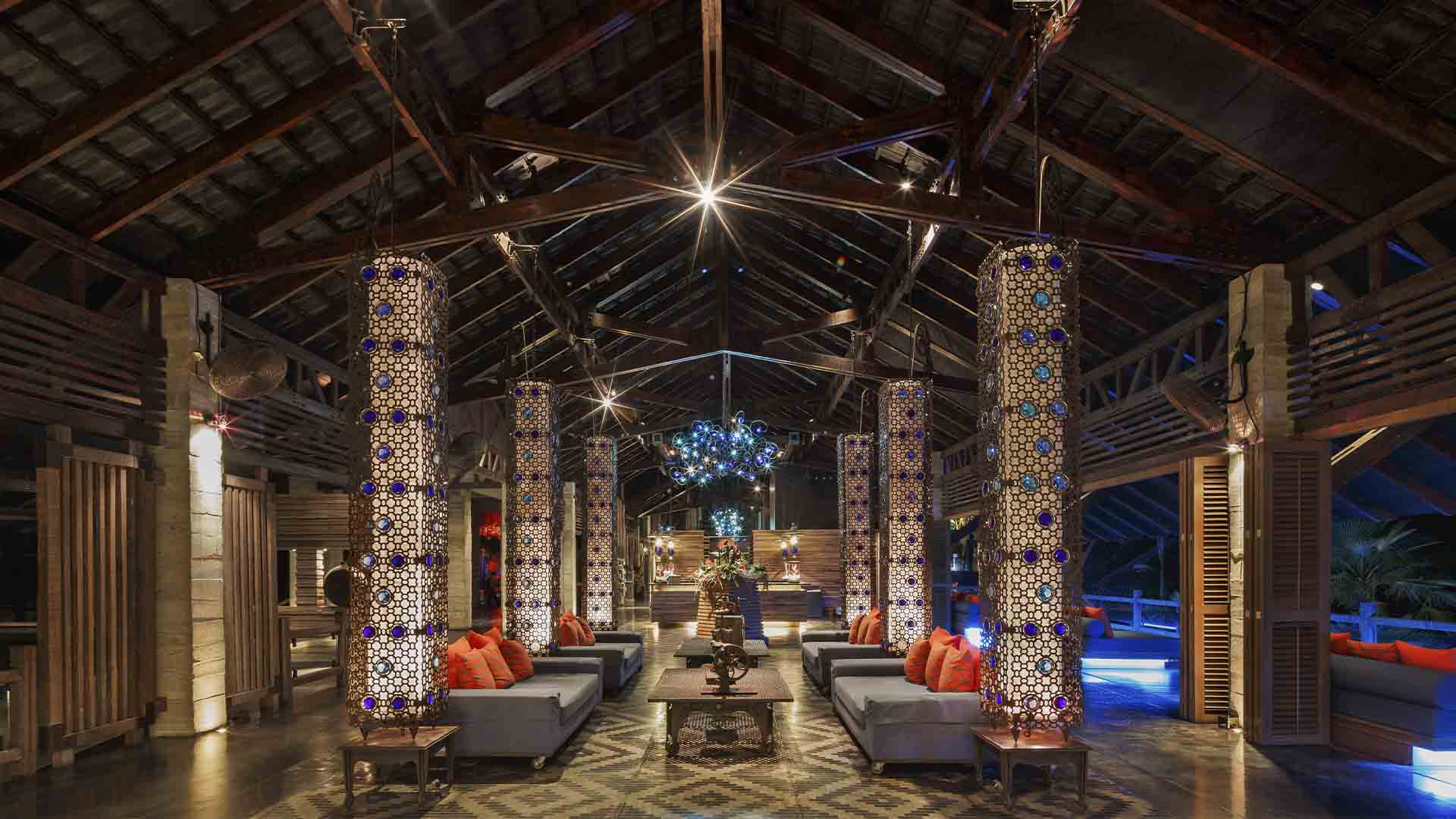 Rejse til Thailand, Phuket, The Slate, lobby aften