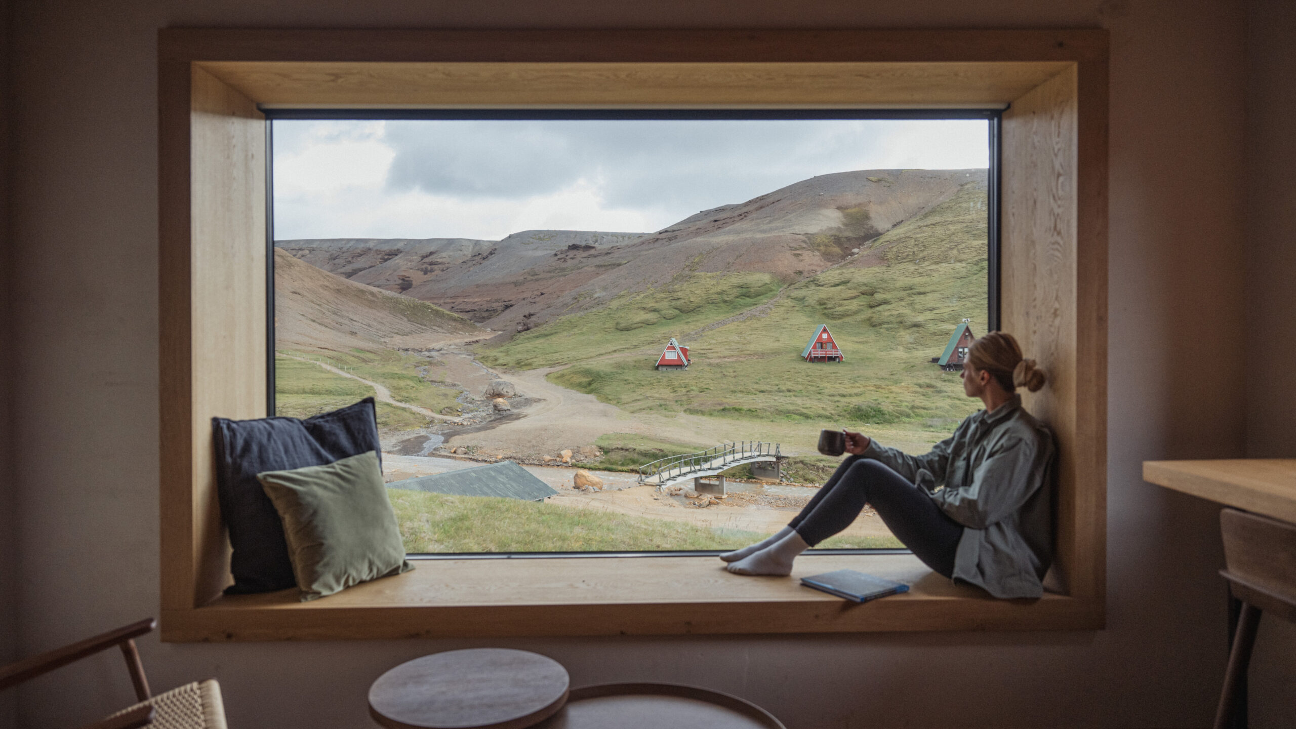 Island, Highland Base, afslapning i en hytte