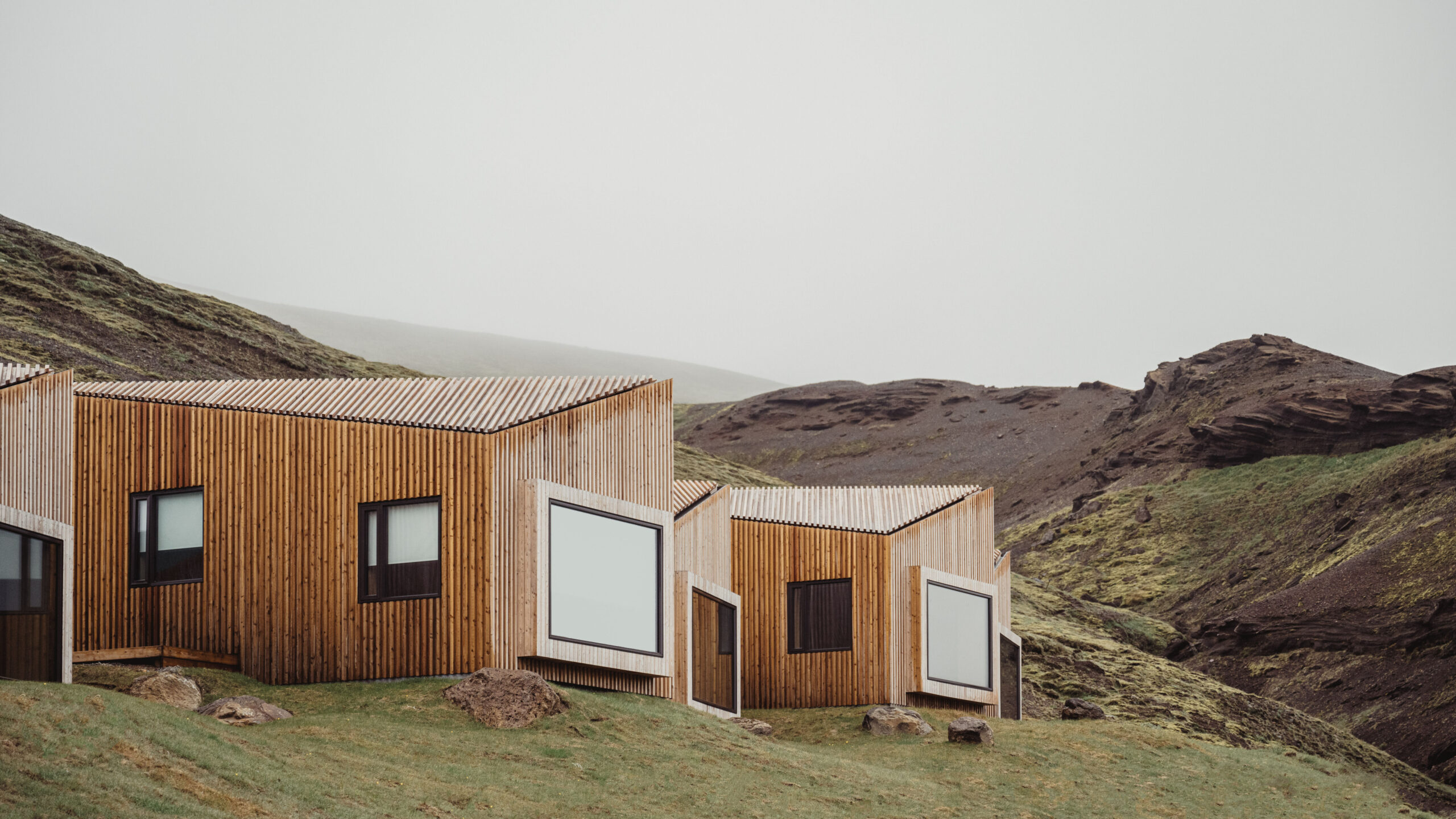 Island, Highland Base, hytter