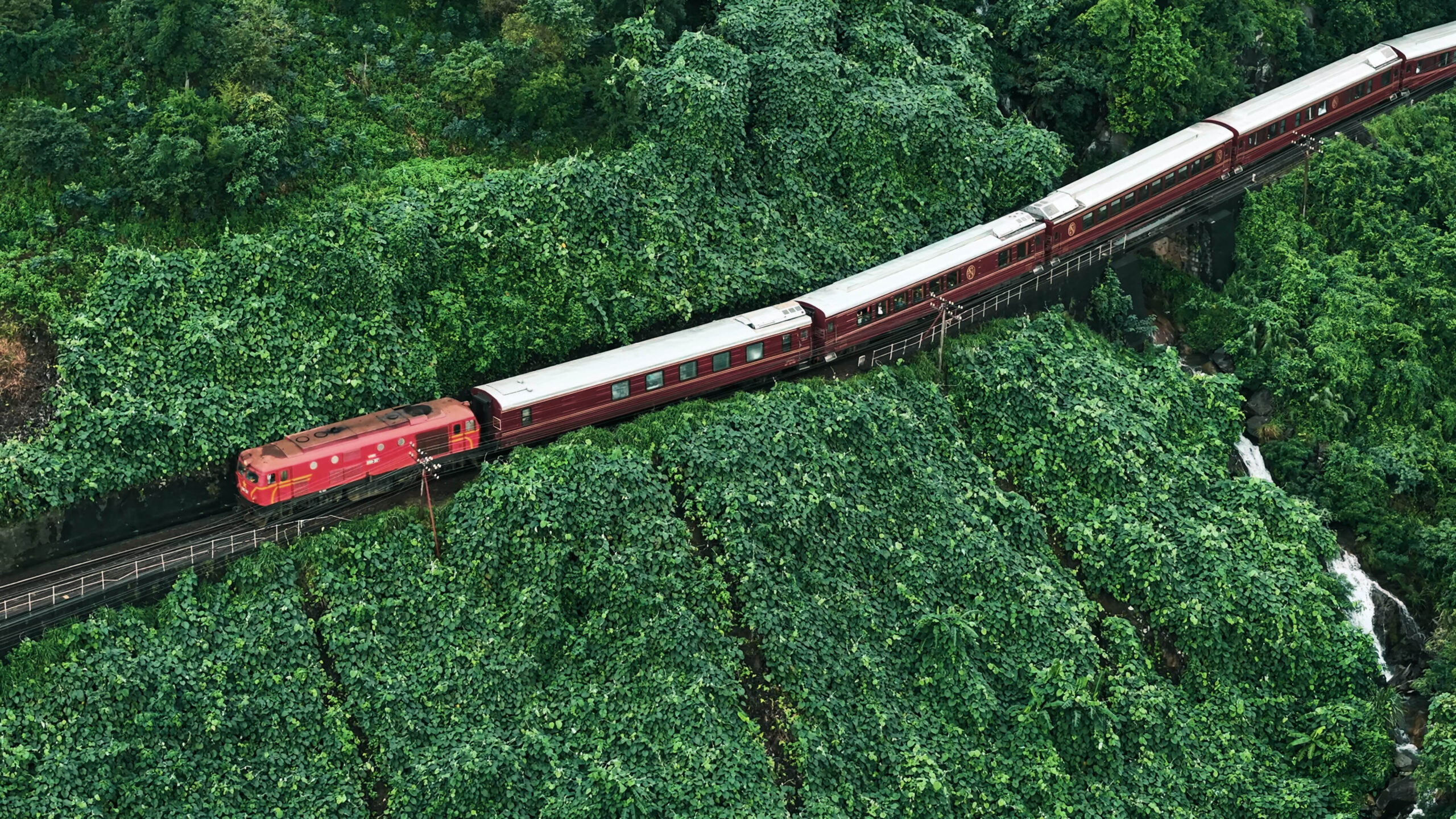 Vietnam sjourney luxury train drone scaled